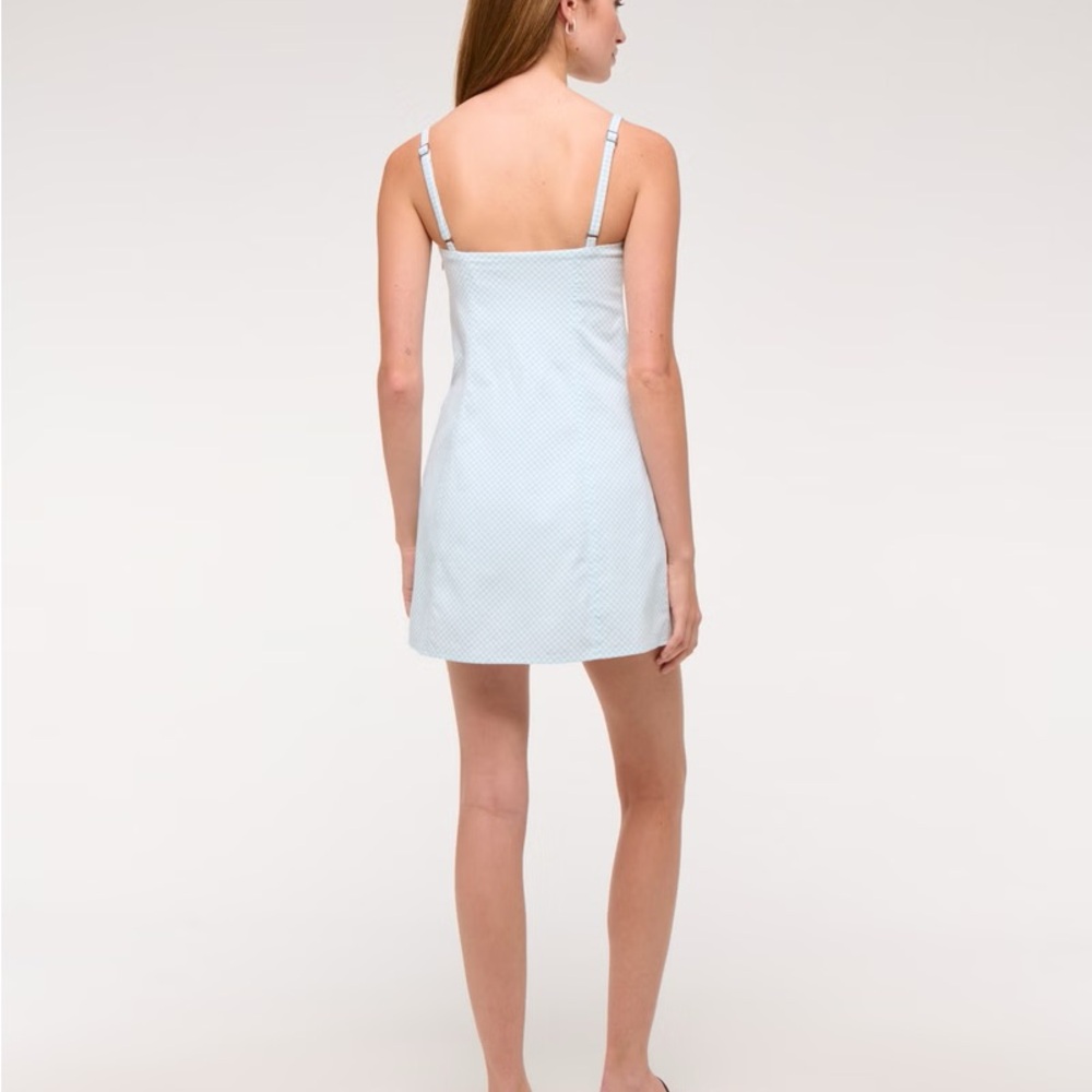 Light Blue Patterned Dress - Picture 3 of 4